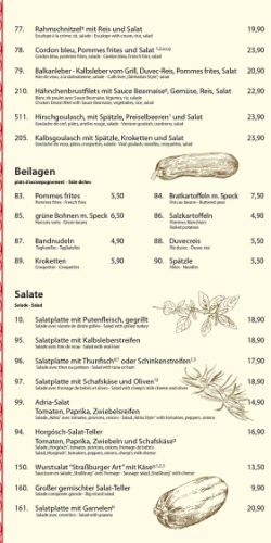Park-Restaurant Rastatt : Plats internationaux et accompagnements