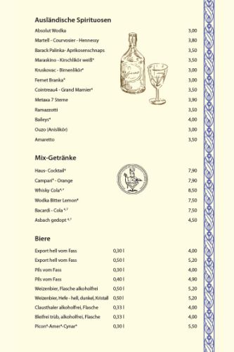 Spiritueux étrangers, boissons mix (long drinks) et bières