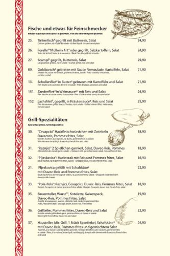 Poissons, suggestions gourmandes et spécialités au grill