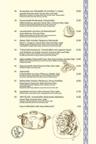Spécialités au grill