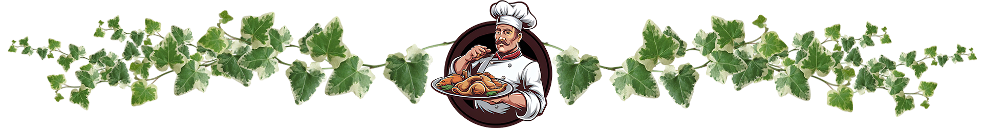 Illustration of a chef with the specialties of the Park-Restaurant Rastatt